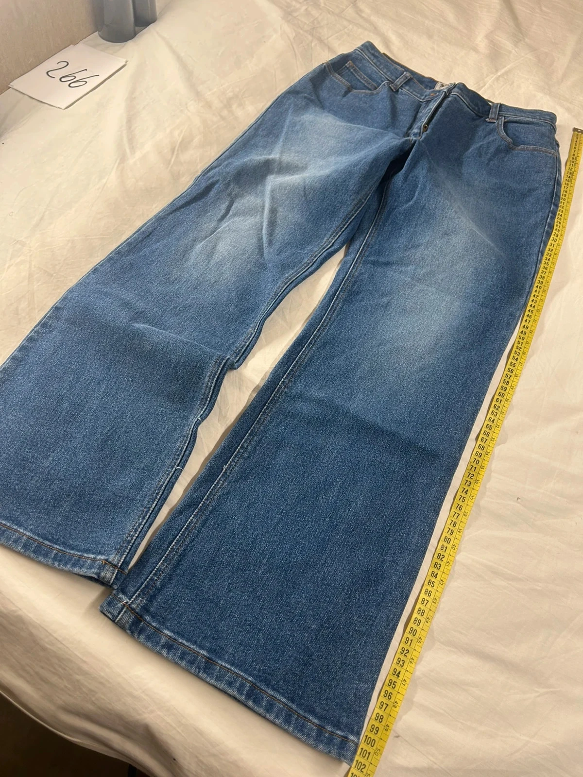 Navy blue straight flared john baner jeans size 42 – photo 4